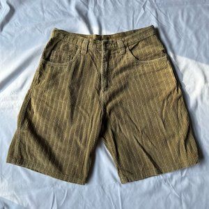 Vintage 90s Billabong Corduroy Mustard Yellow Shorts Size 34